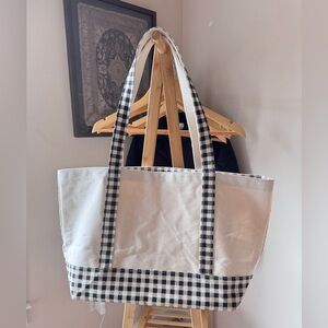 Baggy Canvas Tote, Gingham
